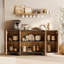 Buffet maison moderne avec 4 portes, buffet multifonctionnel avec grand rangement et pieds en T, armoire de rangement pour bar et café-114234456