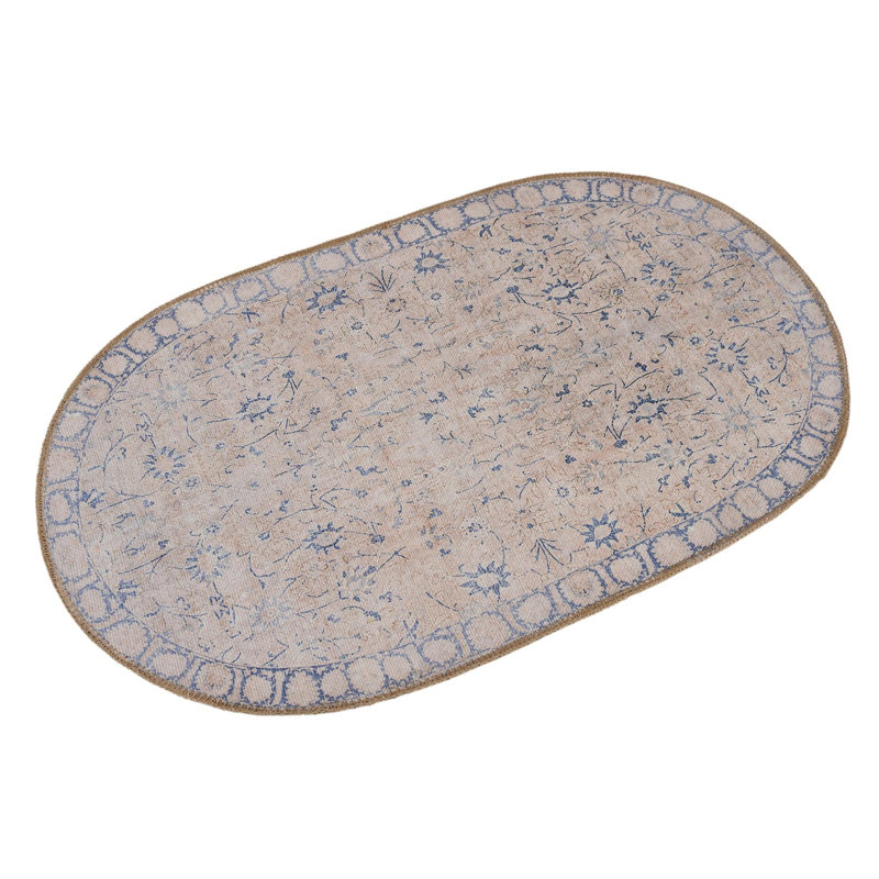 Mcclamma Chenille Oriental Indoor Rug, Oval 7'6" x 10'6"
