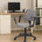Jea Swivel Posture Chair, Loop Arms, Gray Tweed, Rolling Wheels-117561192