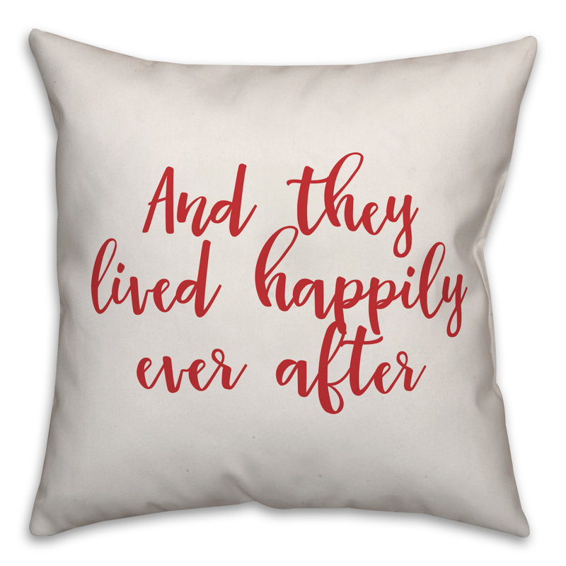 Throw Pillow, White/Red, Pillow Cover