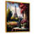 Toile avec cadre flottant or