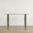 4-seater Simple Rectangular Cylindrical Leg Tempered Glass Stainless Steel Clear Glass Dining Table-715474907