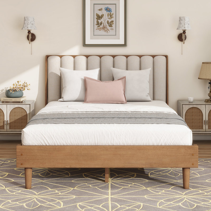 Tête de lit tapissier en bois, Grand