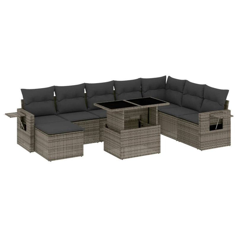 Ensemble de canapé de jardin Vidaxl gris