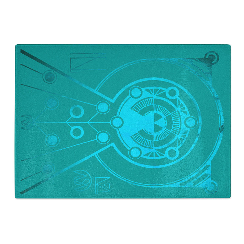 Abstract Twilight Shapes Chopping Board, 0.4cm H x 20cm W x 28.5cm L