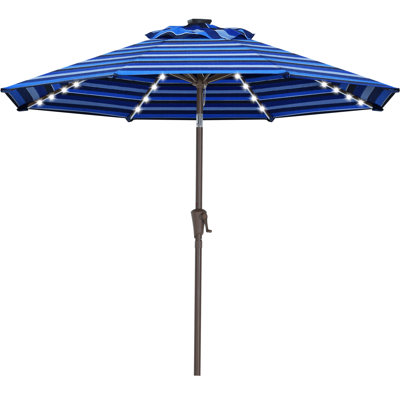 9 FT Lighted Patio Olefin® Umbrella