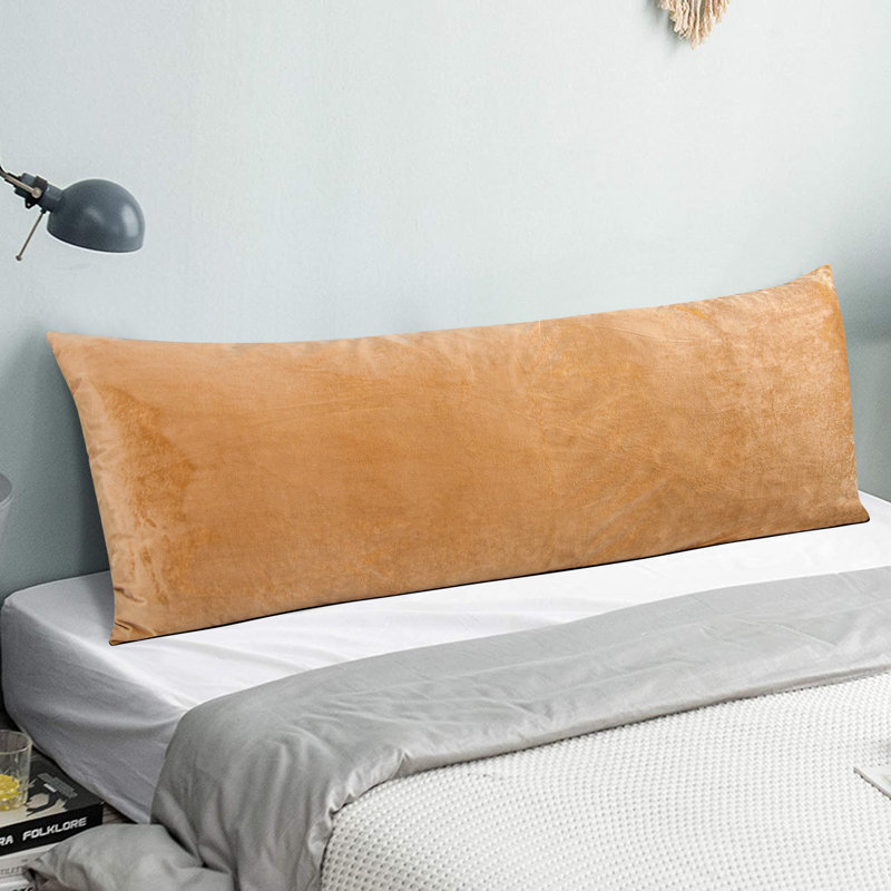 Velvet Zipper Body Pillowcase, Camel