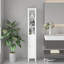 Armoire de rangement pour salle de bain de 66,92 po de hauteur avec tablettes réglables, armoire autoportante mince à 1 porte avec anti-basculement, compartiments ouverts, pour la maison, petits espaces, salle de bain, cuisine, salon, blanc