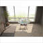 Hauteur réglable Table basse Angle en métal - finition blanche, rangement pour casse-tête et amp; Conception polyvalente