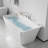 Vault Series 67 In. X 32 In. Flat Bottom Acrylic Freestanding Soaking Bathtub With Center Drain, Faucet-112450389