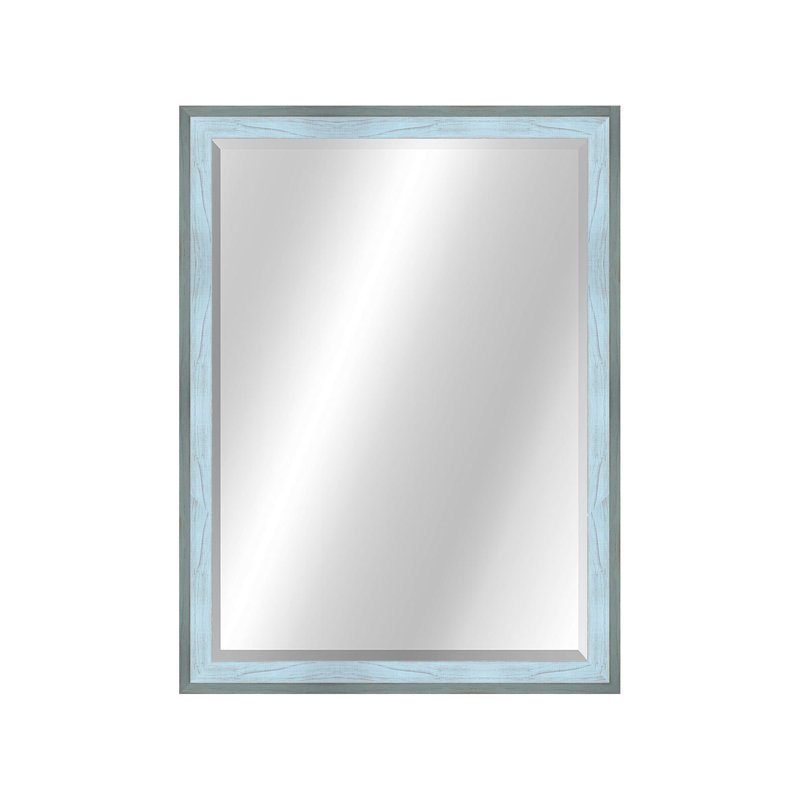Bois naturel, 32,5 po x 26,5 po, Gris / bleu ciel