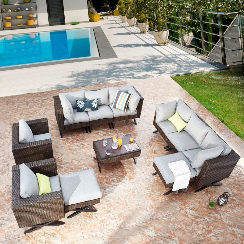 Boydston 8 - Person Patio Conversation Set with Cushions