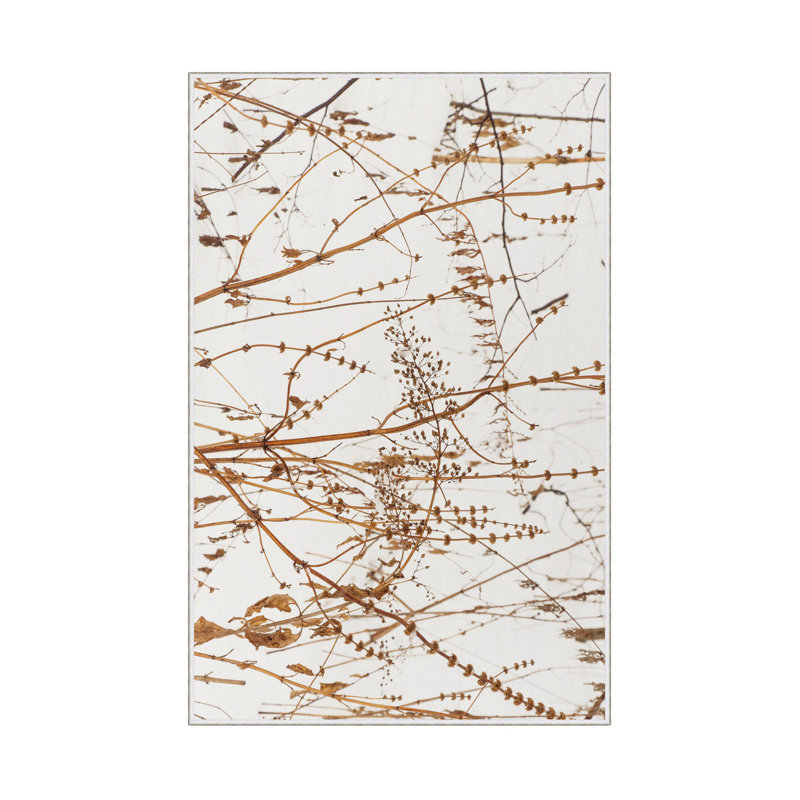 Luxurious Woven Carpet 5.2 x 7.5 ft, 100% Polyester, 0.4 in Pile Height | Antibacterial, Non-Slip PVC Dot Underside, Machine Washable | Elegant 3D Digital Print Design, Perfect for Living Room & Bedroom Décor