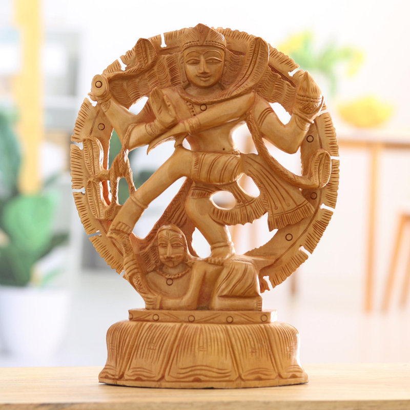 Splendide statuette en bois Nataraja