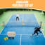 Ensemble de filet de volleyball 3 en 1 Badminton 3-en-1, hauteur réglable portable avec raquettes et balles