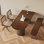 All solid wood creative table set