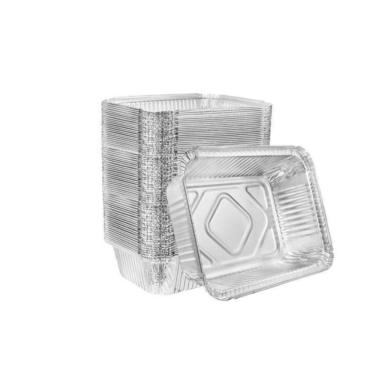 Poêles en aluminium de 5 lb avec couvercle en forme de dôme - moule en aluminium jetable pour la cuisson, le rôtissage, le réchauffage et le service, idéal pour les réceptions en potluck