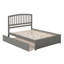 Lit plateforme en bois massif avec pied de lit et gigogne Marlton-89114872