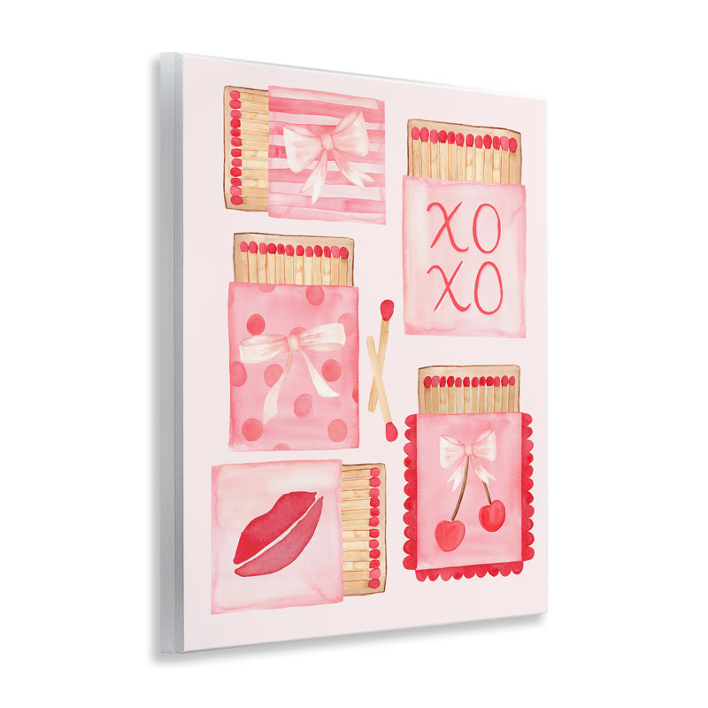 «Pink Glam Matchbook Composition», plaque par Nina Jacobs