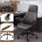 Diamond Quilted PU Leather Office Chair with Premium Durable Construction, Slient Wheels, Easy Assembly, Gray-677448574