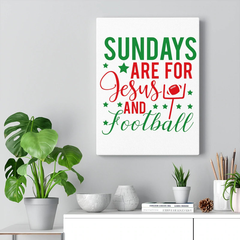 Jesus And Football - Wrapped Canvas Print, 41cm H x 30cm W