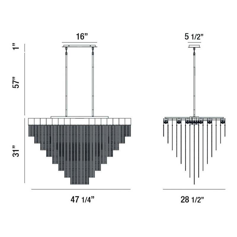 Bloomfield 22 - Light Dimmable LED Geometric Chandelier