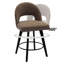 Tabouret de bar et de comptoir pivotant 26 po avec structure en bois massif-1412185295