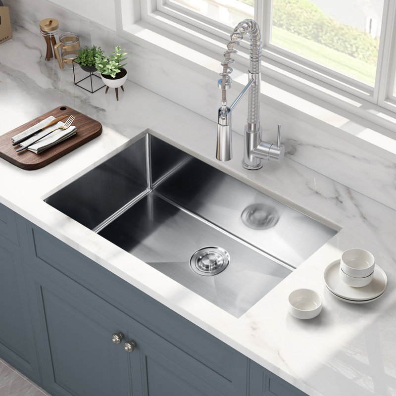 27'' L Single Bowl Stainless Steel Kitchen Sink