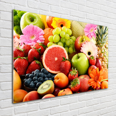 Colorful Fruits - No Frame Print on Glass