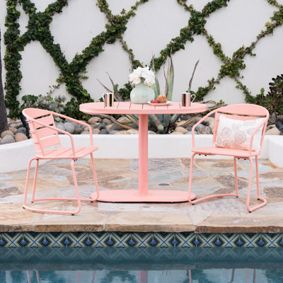 Élégant bistro de jardin - Meuble en fer en corail