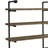 Black and Rustic Oak 40-inch Wall Shelf-593127919-593127905