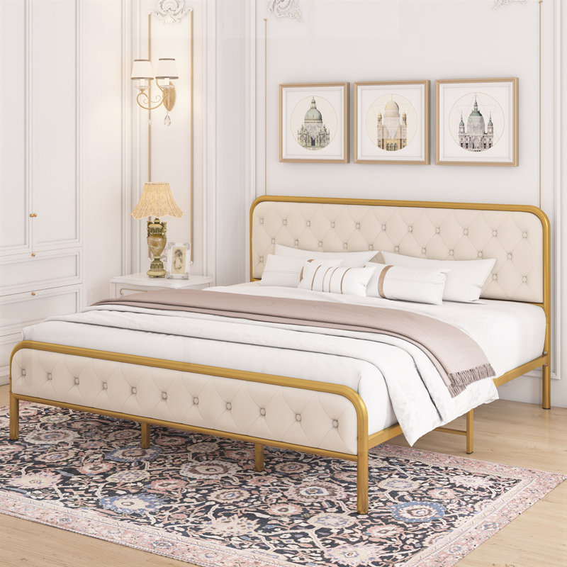 Lit plateforme tapissier de luxe Holdsworth, Très grand