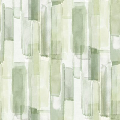 Papier peint aquarelle vert olive