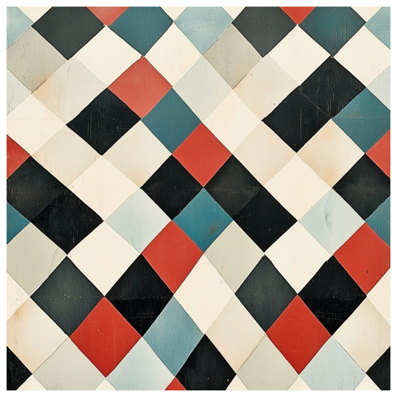 Diamond Checkered Pattern Duvet Covers, King