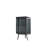 22.25" Floor Coner Cabinet with Tempered Glass Door & Storage Shelves for Bathroom, Living Room, Bedroom (Black)-700425642
