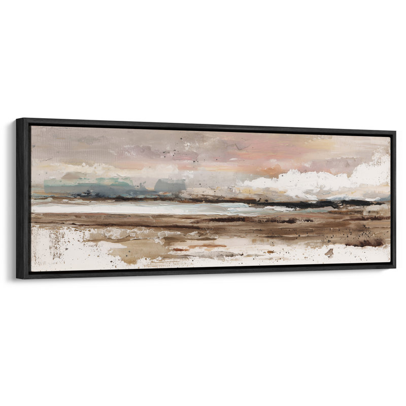 Art mural neutre neutre avec des tons chauds pour le salon ou la salle à manger, impression murale, H 20 po x l 60 po, Noir