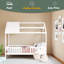 Lit simple en bois avec clôture-1344018321