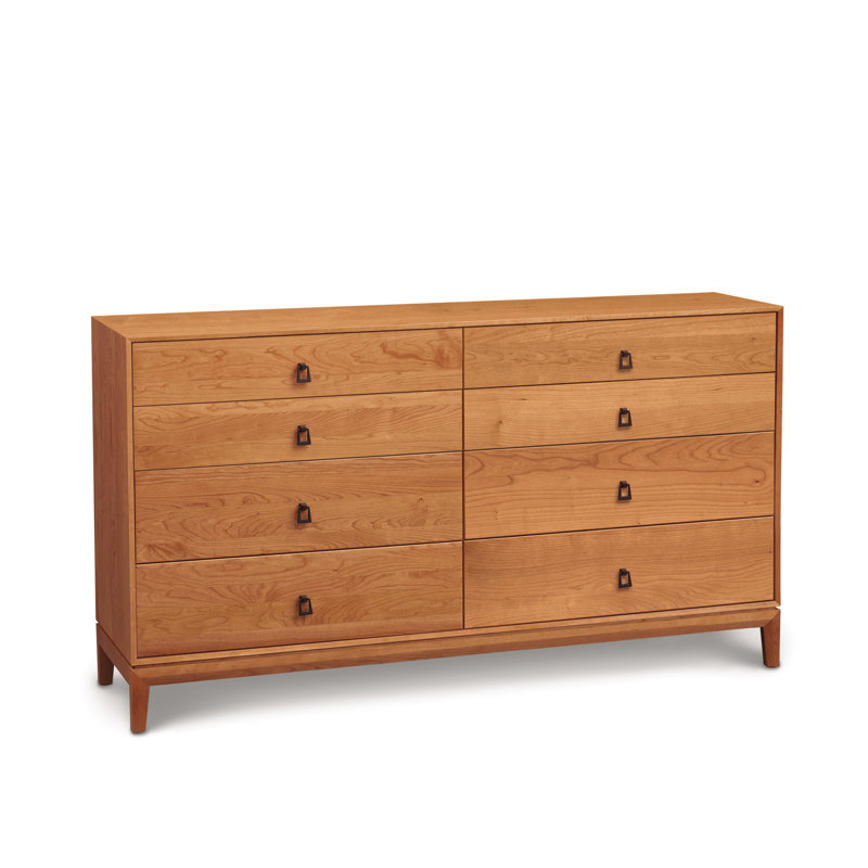 Mansfield Solid Wood 66.13'' W 8 - Drawer Dresser, Natural Cherry