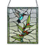 Panneau de vitrail 10 "H Happy Hummingbird