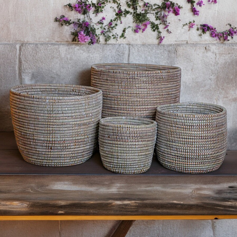 Corrigan Studio Rattan Decorative Basket, Light Beige