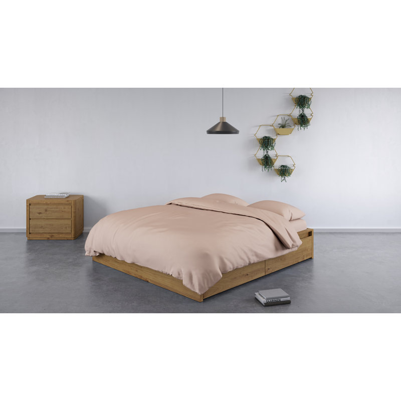 100% Bamboo Bedding Set, Pink, Single Duvet Cover + 2 Additional Pieces