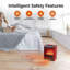 Electric Mini Fireplace Space Heater with Realistic 3D Flame-827651137