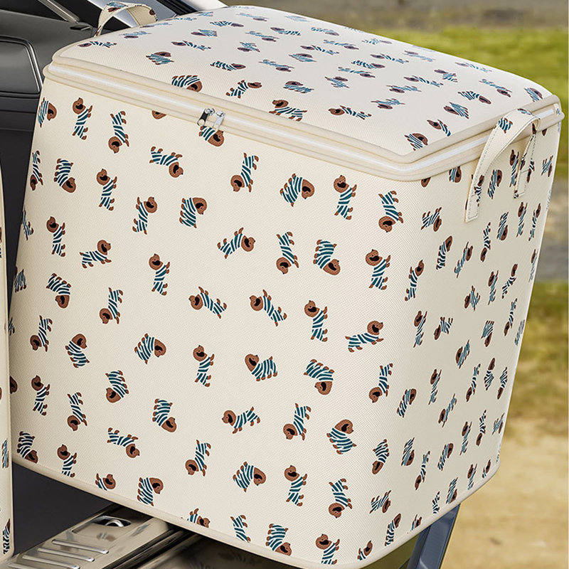  Storage Bins with Lids & Reinforced Handles, Clothes Storage Bags or Moving Packing Bags, Storage Basket Containers for Blanket, Comforter, Pillow, Bedding, M