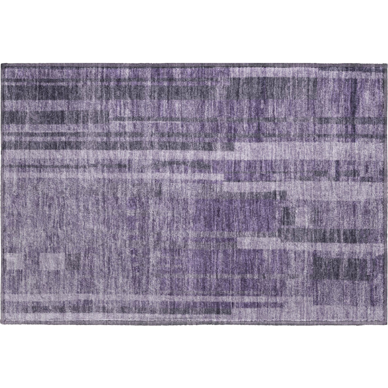 Premium Machine Washable Emerson AMF1063 Striped Rug, Rectangle 1'8" x 2'6"