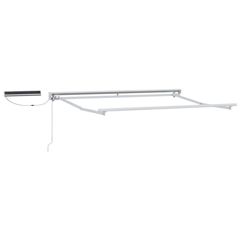 VidaXL Polyester Cover Retractable Patio Awning, 250cm W x 200cm D, White