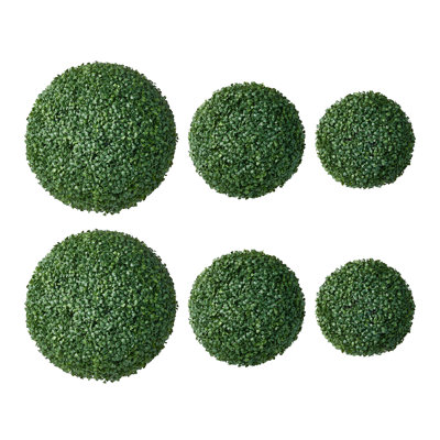 Adcock Artificial Milan Leaf Topiary Ball – UV Resistant Faux Boxwood Sphere For Front Porch & Outdoor Garden Decor – High Density Realistic Foliage (Unpotted)