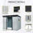 Alvantor Outdoor Storage Shed 8 x 6 Ft Metal Garden Shed with Window and Transparent plate for Backyard, Garden White-126066068