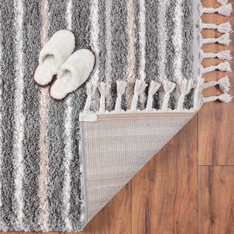 Tapis gris Emmalei, Rectangle 7 pi 6 po x 10 pi