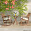 Chaise berçante en bois avec coussins Angelik