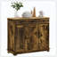 Buffet avec rangement, buffet avec panneaux de porte sculptés, armoire de rangement moderne à 4 portes avec tablettes réglables pour le salon et la cuisine-1436736903
